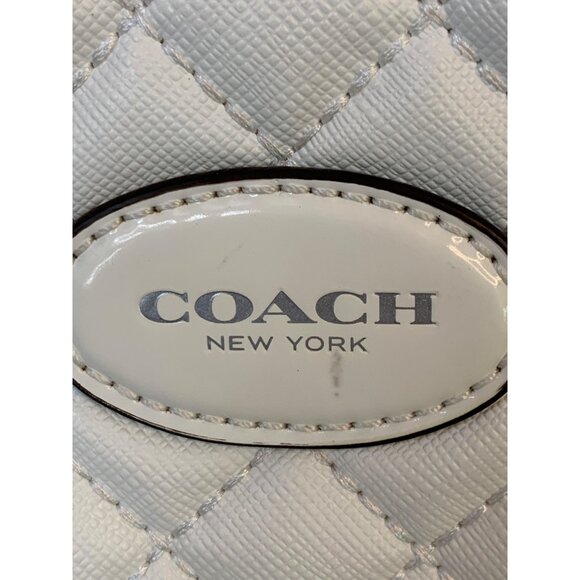 Coach Mewtro F32905 Quilted Leather Tote Bag With Chain Strap & Pockets O10723 - Picture 3 of 15